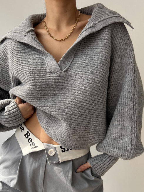 'Fable' Winged Sleeve Sweater - Celes Fashion